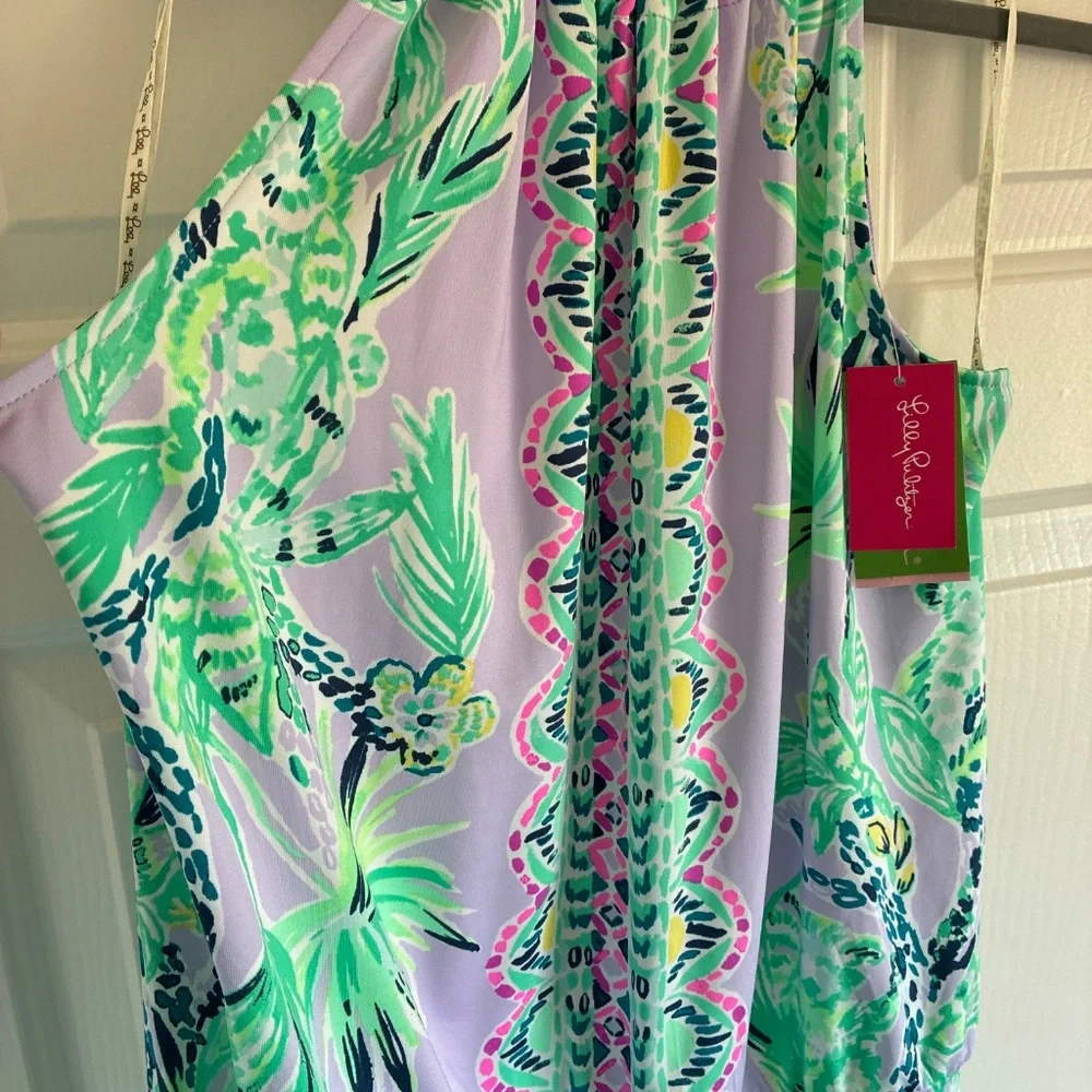 NWT Lilly Pulitzer Bowen halter top in Light Lilac Verbena M $78 - Picture 5 of 12